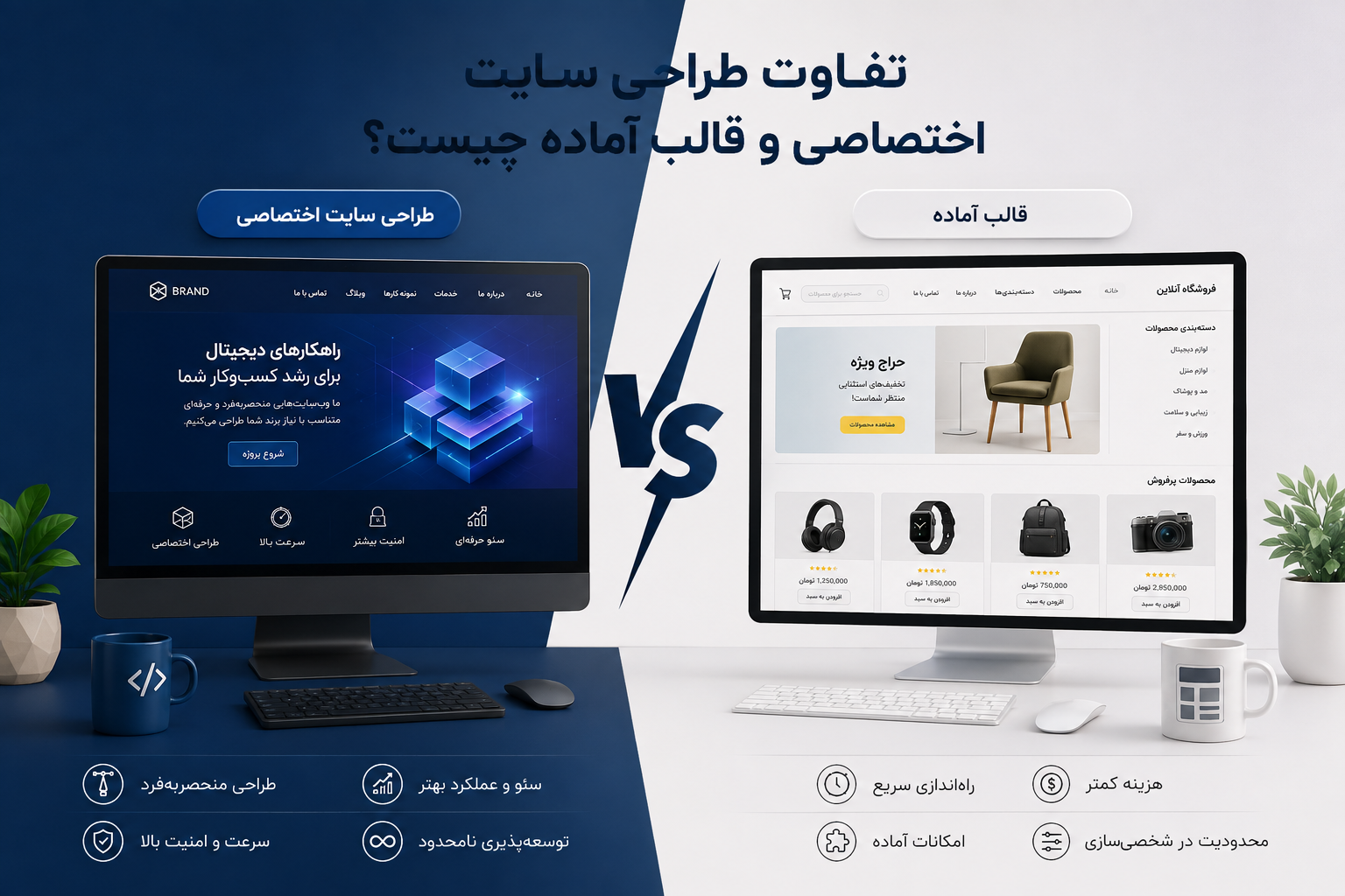 طراحی سایت اختصاصی و قالب آماده
