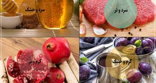 میوه های سرد مزاج و گرم مزاج را بشناسید