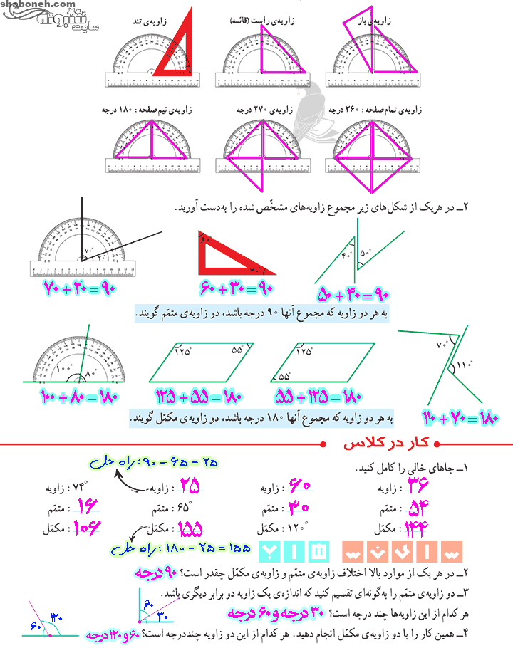 ریاضی ششم ابتدایی صفحه ۱۰۳ با جواب ریاضی ششم ابتدایی صفحه ۱۰۳