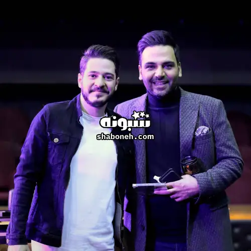 عکس علی فریادی و احسان علیخانی در برنامه عصر جدید