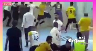 فیلم درگیری شدید تیم‌های فوتسال تهران و شاهرود در زابل