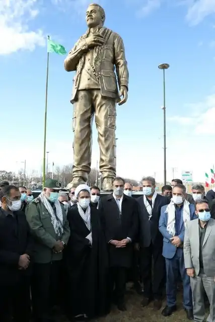 ماجرای فیلم آتش زدن تندیس شهید سلیمانی در شهر کرد