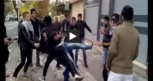 فیلم کامل نزاع دسته جمعی میدان یخسازی رشت و علت درگیری