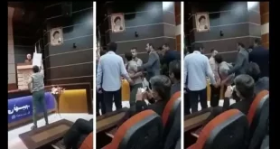 فیلم کامل درگیری حسن عباسی و دانشجو در دانشگاه علامه طباطبایی