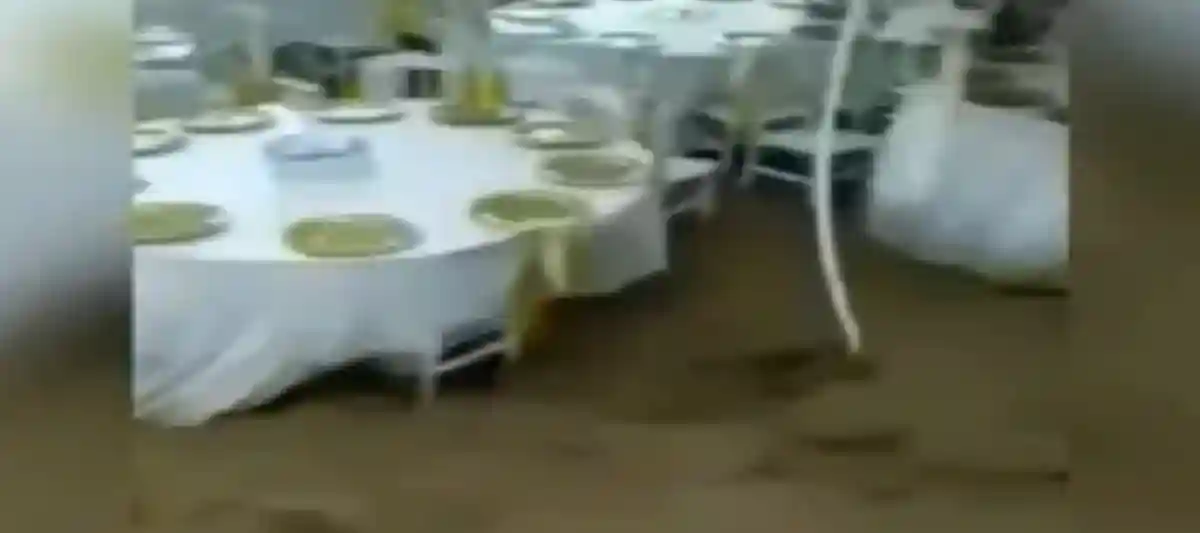 فیلم| ورود سیل به تالار عروسی در جیرفت؛ مراسم ازدواج را بهم زد