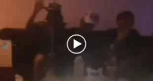 فیلم لو رفته قلیان کشیدن و مشروب خوردن گادوین منشا در مهمانی شبانه