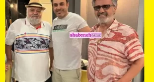 عکس اکبر عبدی و معین در آمریکا