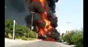 فیلم کامل لحظه آتش سوزی پمپ بنزین فسا شیراز