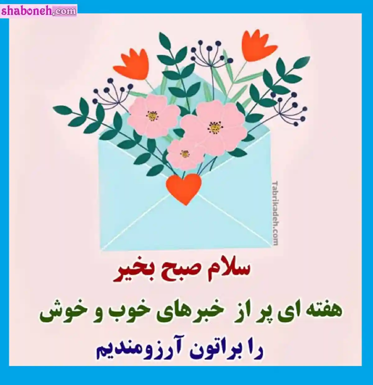 صبح روز شنبه بخیر و شادی (متن و عکس نوشته صبح شنبه بخیر)