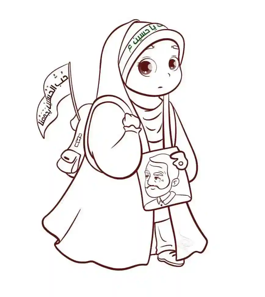 20 نقاشی کودکانه درباره سردار سلیمانی با آموزش رنگ آمیزی