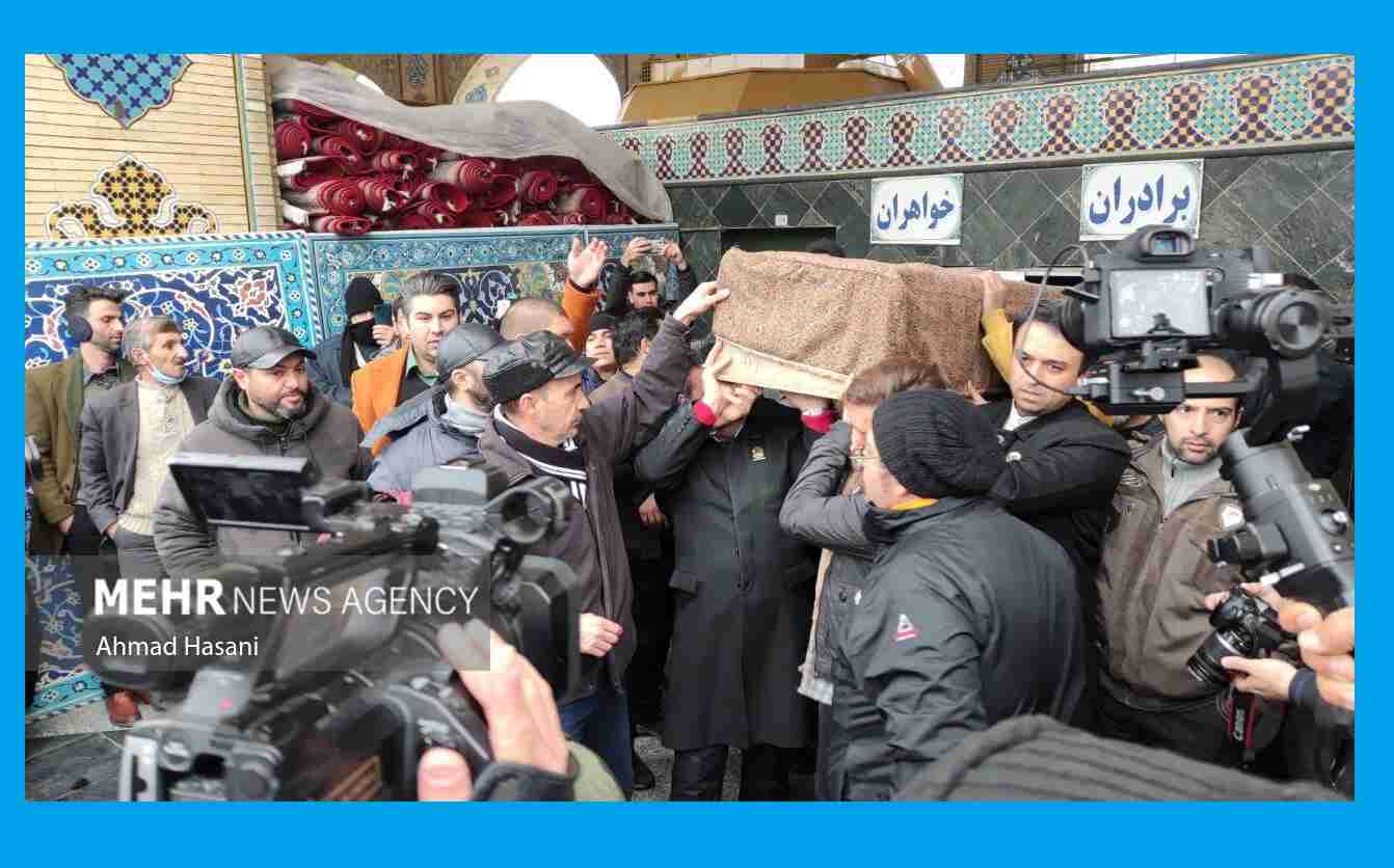 فیلم کامل مراسم تشییع شهرام عبدلی در مشهد و حرم امام رضا رضوی +عکس