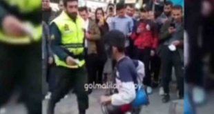 فیلم / ترس یک کودک نوازنده از مامور پلیس یگان ویژه و واکنش جالب مامور پلیس
