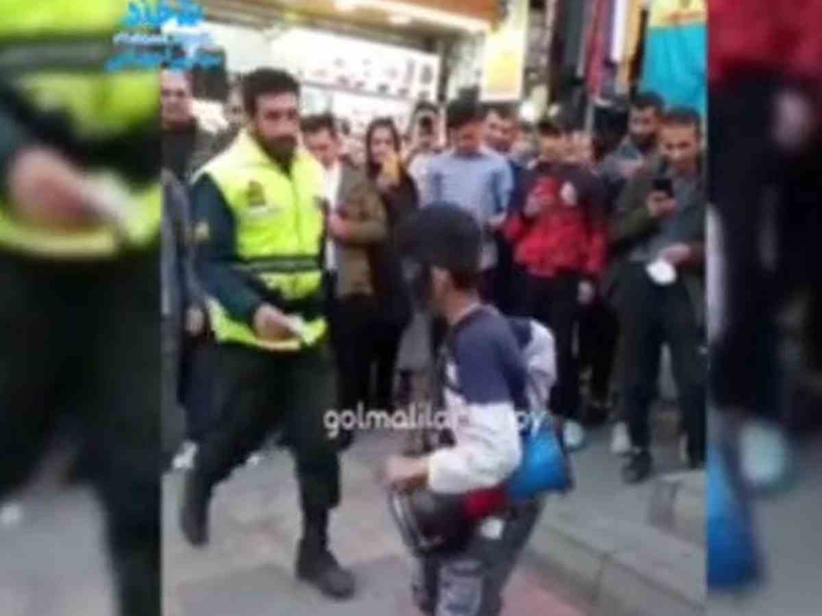 فیلم / ترس یک کودک نوازنده از مامور پلیس یگان ویژه و واکنش جالب مامور پلیس