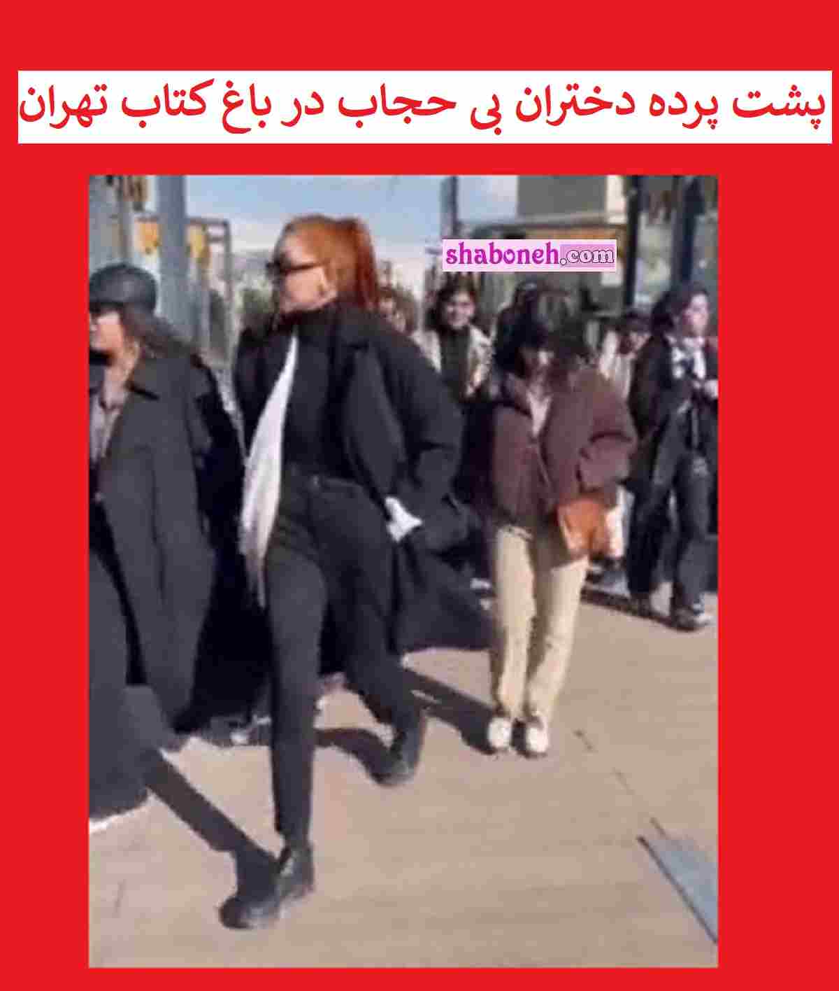 پشت پرده فیلم کشف حجاب دختران در باغ کتاب تهران با پوشش زننده 