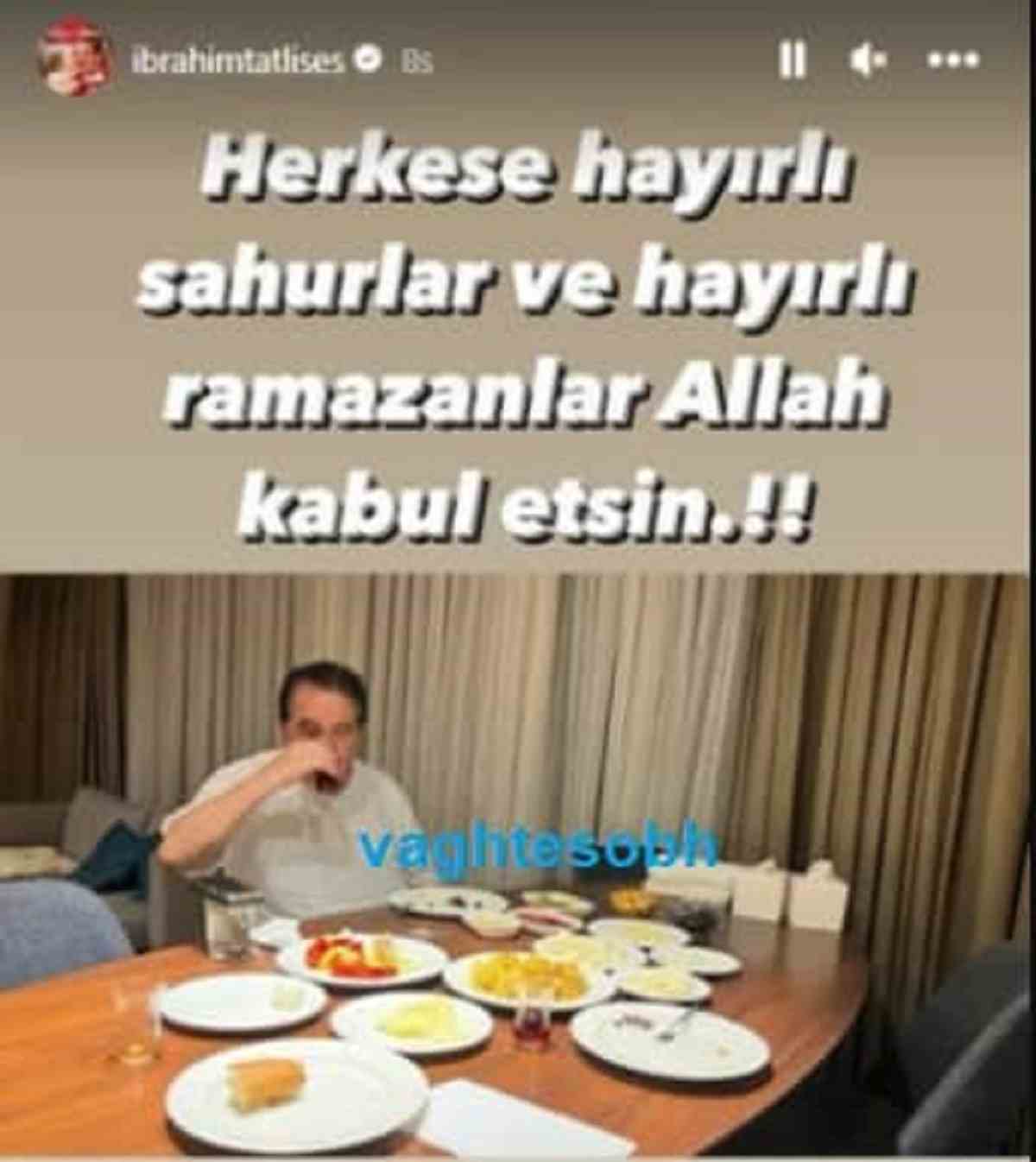 سفره سحری ابراهیم تاتلیس در ماه رمضان جنجال شد +عکس