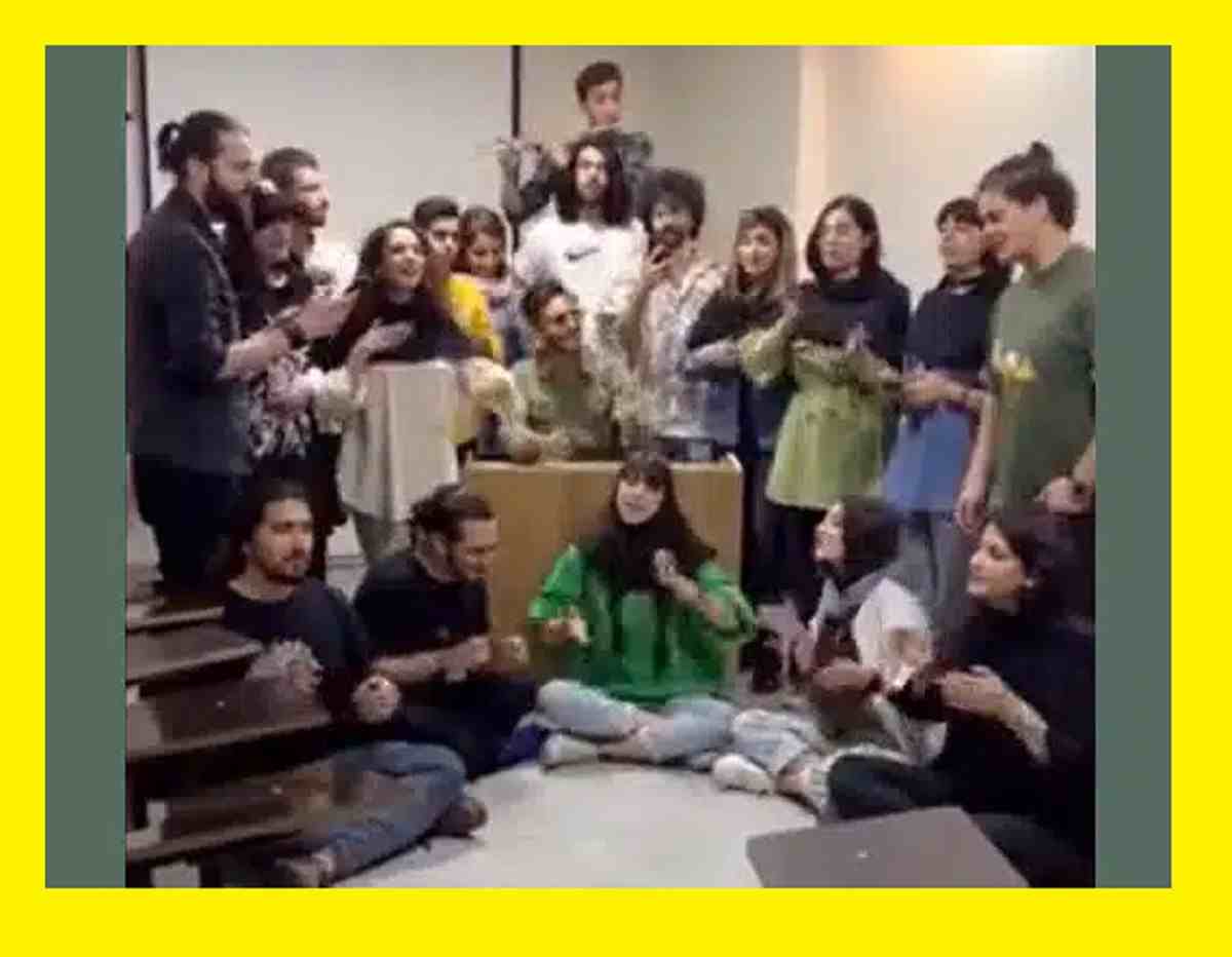 حواشی فیلم اجرای گروهی دانشجویان دانشگاه فرهنگ و هنر با هنجارشکنی 