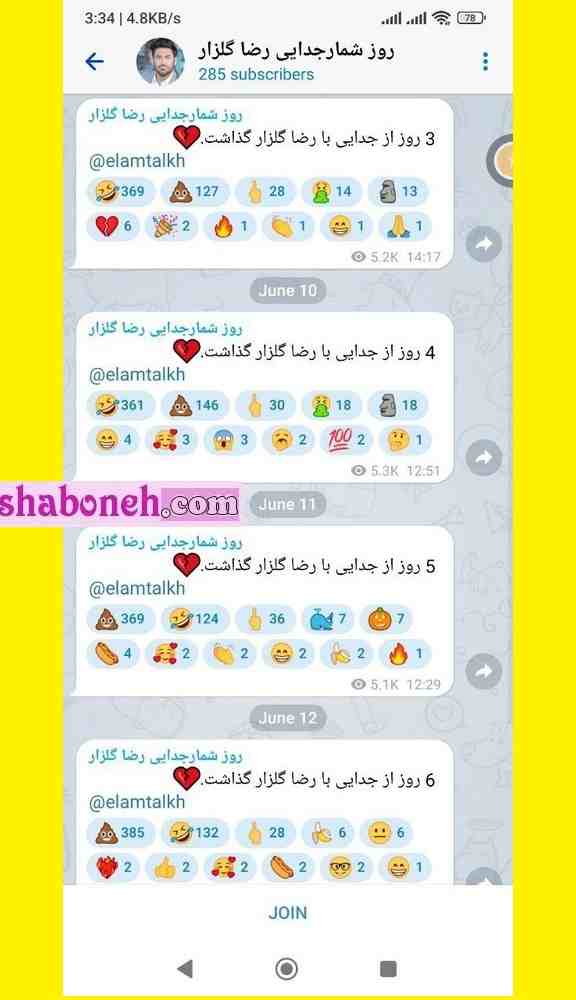 روز شمار جدایی و طلاق محمدرضا گلزار از همسرش توسط فن پیج های عاشق