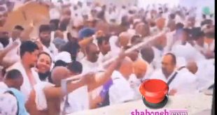 کلیپ حمله یک حاجی با اعصا به دیوار شیطان (رمی جمرات) در مناسک حج