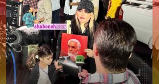 تصاویر / پوشش و حجاب جنجالی دختر خانم در تجمع حمایت از فلسطین
