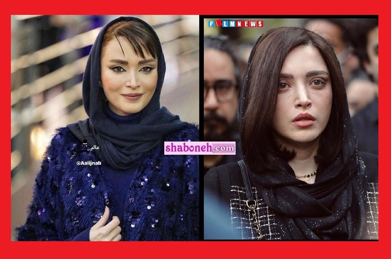 تغییر چهره بهنوش طباطبایی و پریناز ایزدیار در مراسم تشییع آتیلا پسیانی
