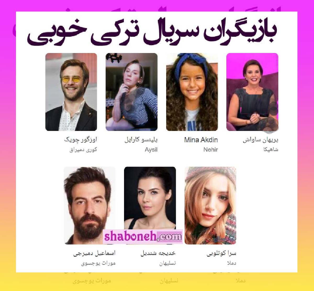 بیوگرافی بازیگران سریال ترکی خوبی با نقش +عکس و داستان و اسامی