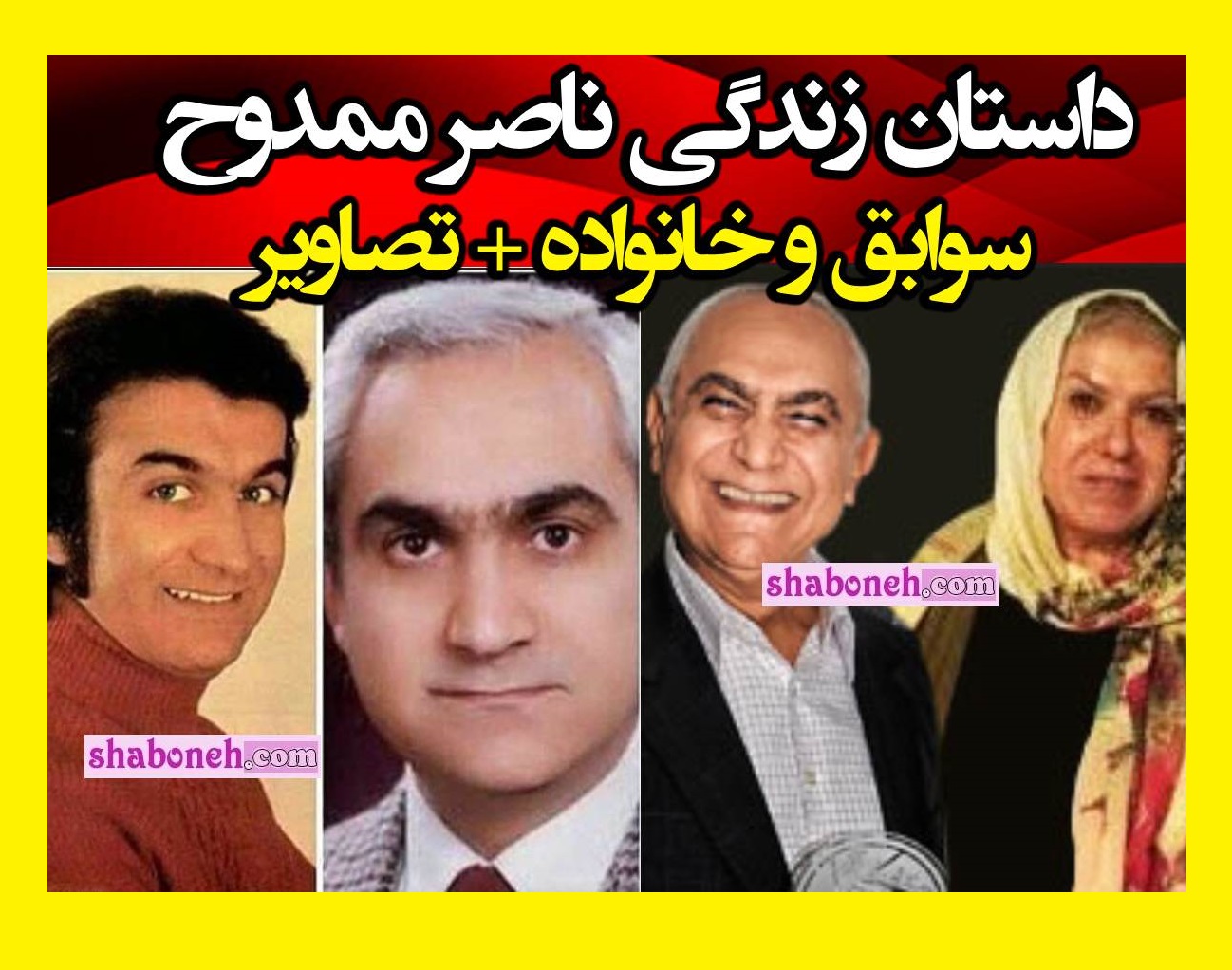 بیوگرافی ناصر ممدوح و بازیگر و دوبلور و همسرش و فرزندان +عکس