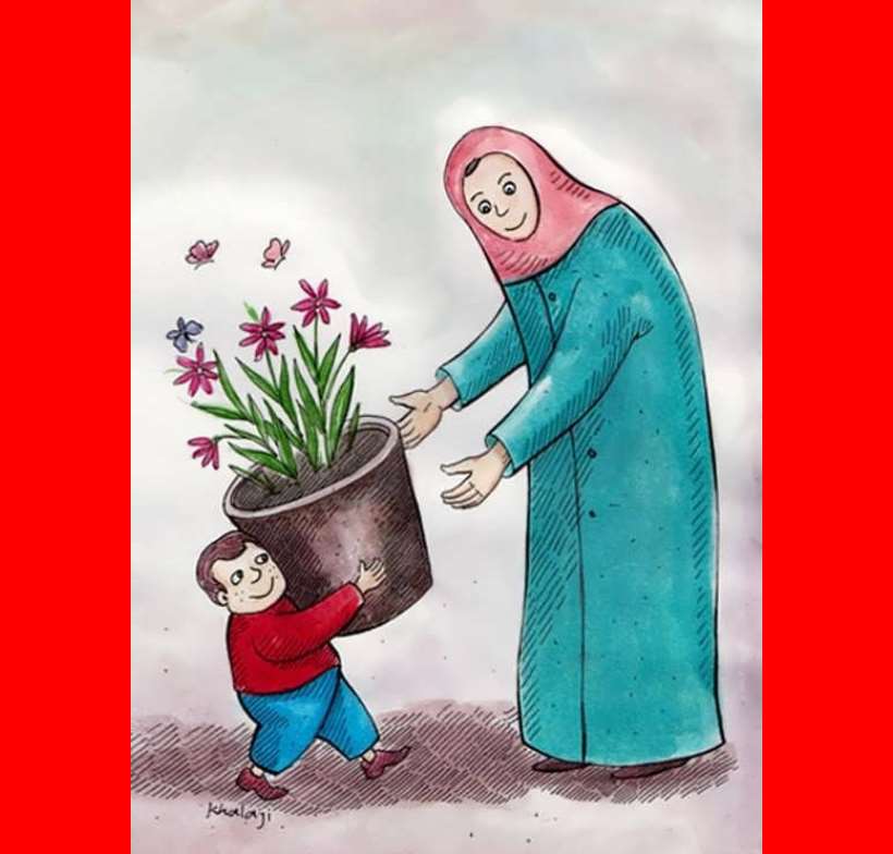  نقاشی روز مادر آسان ساده و زیبا + کودکانه و نوجوان