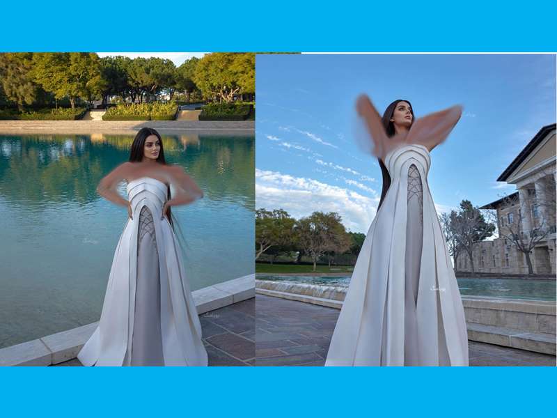 مدل لباس مه لقا جابری با طرح میدان آزادی تهران +تصاویر