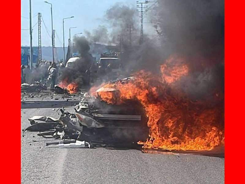 فیلم کامل لحظه ترور هادی مصطفی فرمانده گردان‌ قسام در لبنان