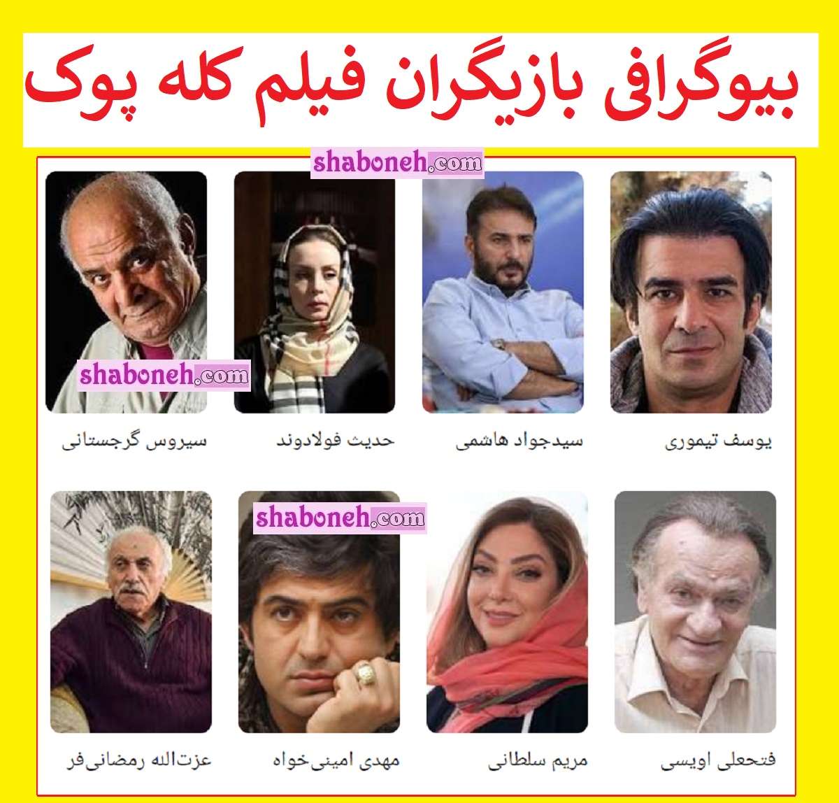 فیلم کله پوک بیوگرافی بازیگران فیلم کله پوک با نقش +داستان و عکس