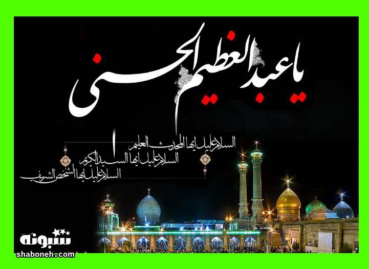  متن و عکس نوشته استوری تسلیت وفات حضرت شاه عبدالعظیم حسنی علیه السلام