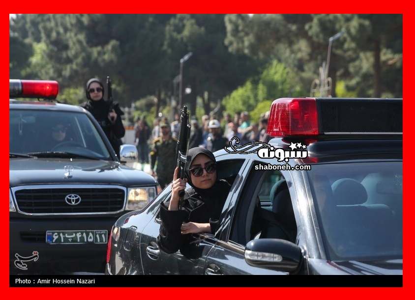رژه زنان پلیس در روز ارتش 1403 با تیپ متفاوت و خاص