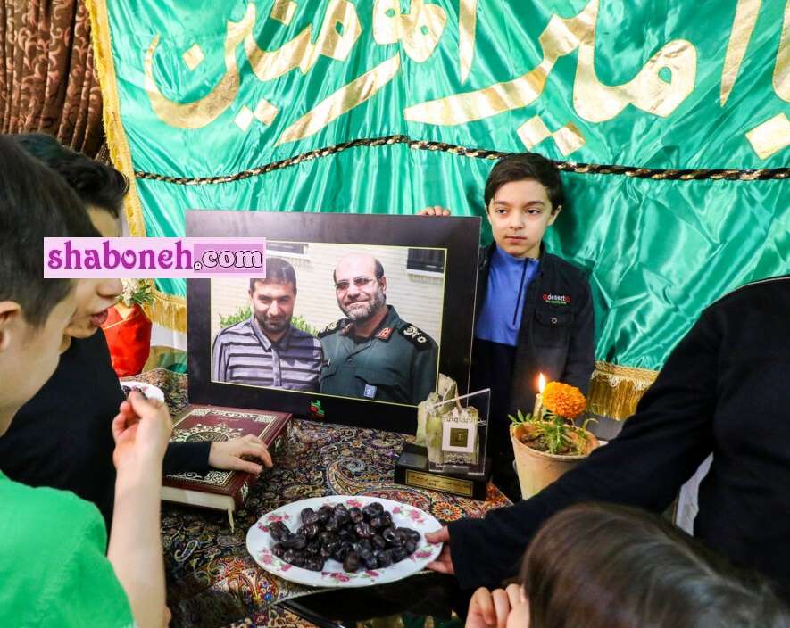 فرزندان سردار محمدرضا زاهدی سپاه قدس در منزل عکس و تصاویر