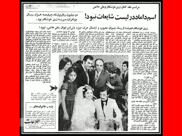 عکس های عروسی زری خوشکام و علی حاتمی با حضور بازیگران قبل انقلاب